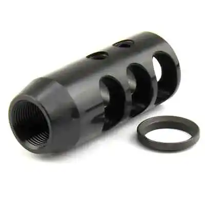 Nitride Steel Muzzle Brake Compensator 1/2x28 .22 .223 Or 5/8x24 6.5 7.62 .308 • $15.99