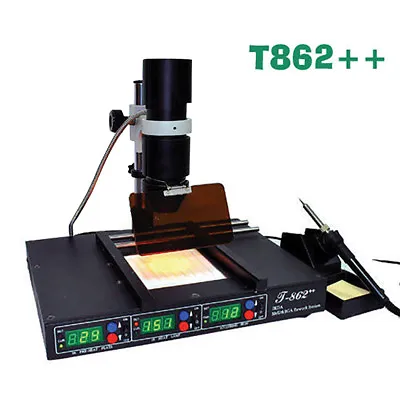 T862++ IRDA Welder Infrared SMT SMD BGA Infrared Heating Rework Station Welder • $198.01