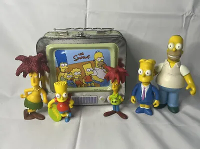 The Simpsons Collectible Figures Bundle With Tin - Bart Homer Sideshow Bob • £16