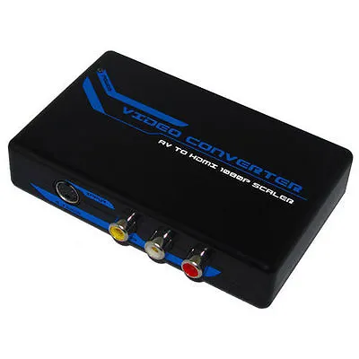 S-Video & 3 RCA Composite R/L Stereo Audio CVBS To HDMI Converter Adapter 1080P • $39.95