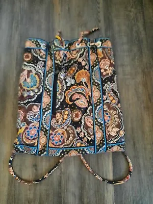 Vera Bradley Floral Backsack Drawstring Cinch Bag Backpack • $15.88