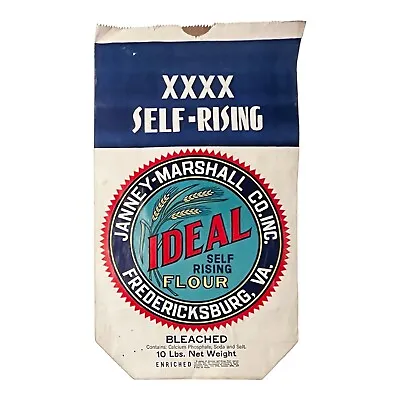 $17.99 • Buy Vintage Advertising JANNEY-MARSHALL Fredericksburg, VA Flour Bag 10Lbs. Unused