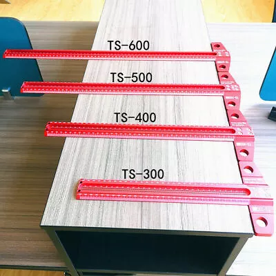 Precision Marking T-Ruler Scriber Square Hole Gauge Woodworking Aluminum Alloy • £58.99