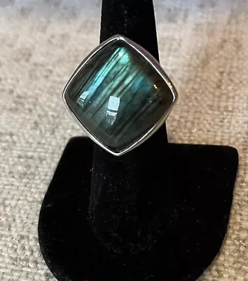 Milor Sterling Silver Labradorite Dome Ring Size 7  - QVC • $35