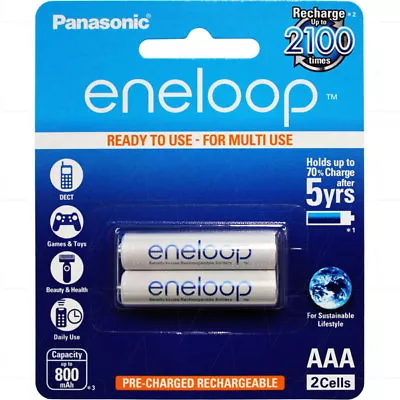 Eneloop Aaa Battery 2 Pack Rechargeable Batteries  • $17.88