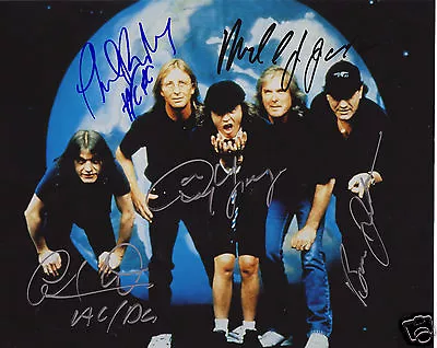 Acdc Entire Group Autograph Signed Pp Photo Poster • £6.89