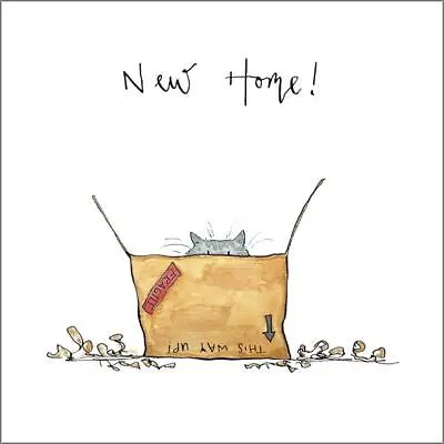 £2.99 • Buy 'New Home'  Cat Themed Single Card, Blank, Holly Surplice