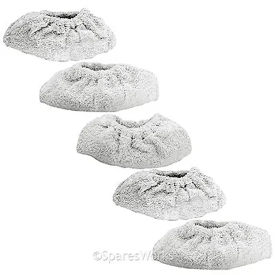 KARCHER Steam Cleaner Cover Pads Terry Cloth Hand Tool Cotton Cleaning Covers X5 • £12.07