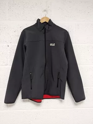 Jack Wolfskin Stormlock Full Zip Windbreaker Jacket Grey Fleece Lined- M / UK 40 • £25