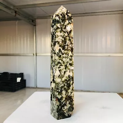 855g Natural Green Mica Quartz Crystal Tower Obelisk Reiki Mineral Healing M20 • $32.17