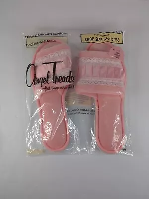 Barry Angel Treads Vintage Quilted Foam Slippers NOS Pink Size 6.5-7.5 • $21.24