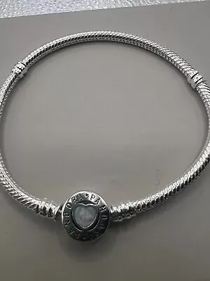 GENUINE PANDORA Moments Sparkling Crown O Snake Chain Bracelet 599046C01 • £9.95