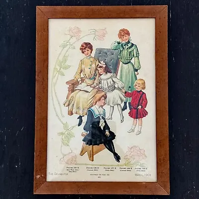 Delineator Magazine 1903 Victorian Fashion Plate Costume Print With Morris Chair • $29