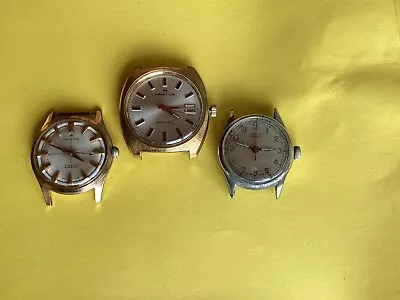 3 Men’s Wrist Watches Spares-repair— Hamilton- Festiva - Delvina • £1.05