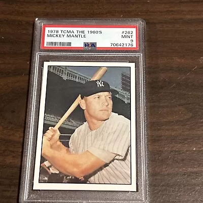 1978 TCMA The 1960's Card #262 Graded PSA Mint 9 HOF Mickey Mantle ! • $74.95