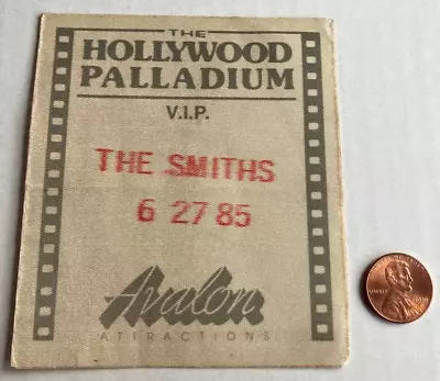 1985 Vintage THE SMITHS Vip / Backstage PASS Morrissey Hollywood Palladium CA • $20.50