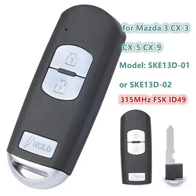 SKE13D-01 / SKE13D-02 Smart Remote Key Fob For Mazda 3 CX-3 CX-5 CX-9 2013-2019 • $26.89