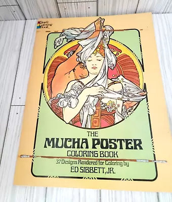 The Mucha Poster Coloring Book Unused Unmarked 1st Edition 1977 • $18