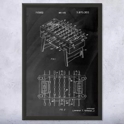 Framed Foosball Table Wall Art Print Man Cave Decor Bar Wall Art Pub Art • $189.95