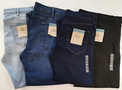 M&S Men's Straight Fit Denim Stretch Jeans 5 Colours Various Sizes • £14.99