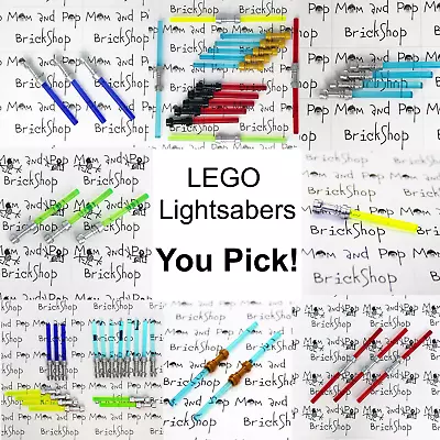 LEGO Star Wars Lightsaber You Pick - Blue Green Purple Red W Silver & Gold Hilts • $30.82