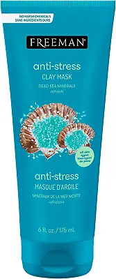 $7 • Buy FREEMAN Dead Sea Minerals Anti-Stress Clay Facial Mask, Hydrating & Clarifying, 