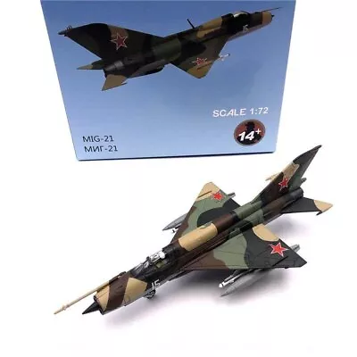 1/72 Scale Soviet Union Airforce MIG-21Fighter Air Force Diecast  Aircraft Model • $54.98