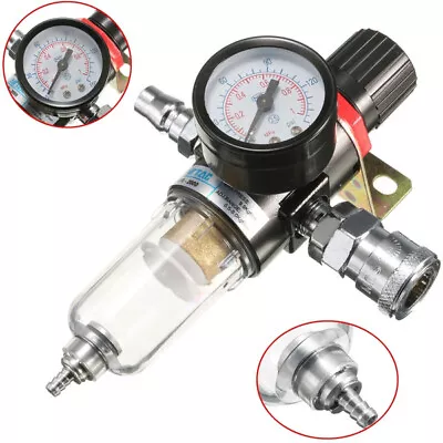 1/4 Air Pressure Regulator Compressor Moisture Trap Filter Oil Water Separator • $26.20
