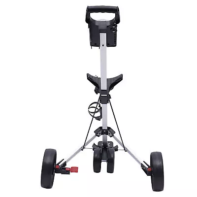 3-Wheel Golf Push Cart Lightweight Push Pull Golf Cart Trolley Sturdy Foldable • $67.45