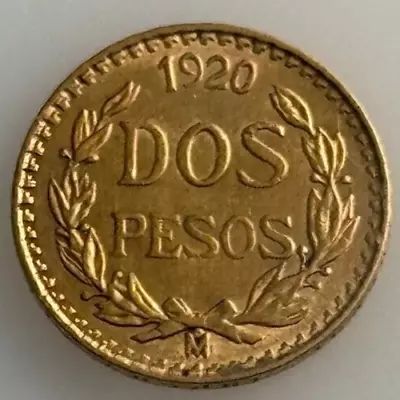 1920 Mexico 2 Dos Pesos Gold Coin • $199.99