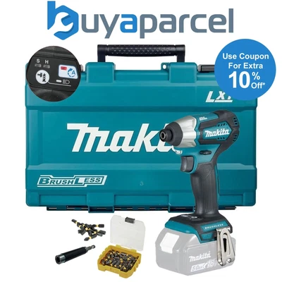 £74.99 • Buy Makita DTD155Z 18v Cordless Brushless Impact Driver A-Mode + 25PC Bit Set + Case