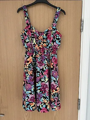 Qed London Size 10 Floral Dress Summer • £8