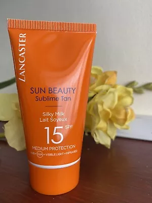 £9.50 • Buy Lancaster Sun Beauty Sublime Tan Silky Milk SPF 15 50ml