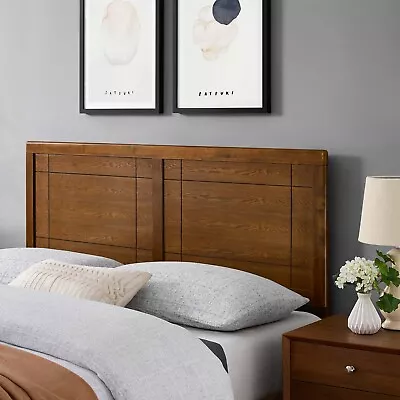 Modway Archie Wood King Headboard In Walnut • $178.18