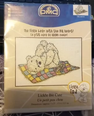 Cross Stitch 'Lickle Bit Cute' Kit Lickle Ted Baby Blanket DMC 17.5cm X 12.5cm  • £9.99