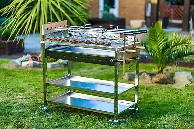 £649 • Buy Large Maxking Cypriot Stainless Steel Rotisserie Charcoal BBQ