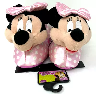 Disney Youth Girl's Minnie Mouse Slip On Slippers Pnk/PolkaDots Size:11/12 140A  • $10.46