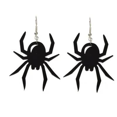 $1.99 • Buy Black Spider Big Statement Drop Dangle Earrings Women Teens Halloween Jewellery