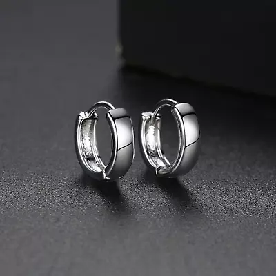 Gold Plated 11mm Small Hoop Earrings Unisex Fashion Jewelry Women Men • $4.49