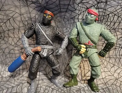 Movie Star Foot Soldier Teenage Mutant Ninja Turtle 1992 Playmates Figure Lot X2 • $24