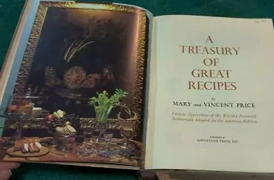 GREAT RECIPES From Around The World By VINCENT PRICE Actor Fritz Kredel COOKBOOK • $63.75