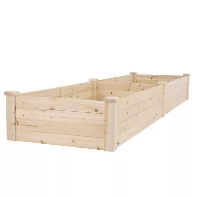 Wooden Raised Garden Bed Kit Outdoor Planter Box Grow Vegetable/Flower/Herb Box • $69.99