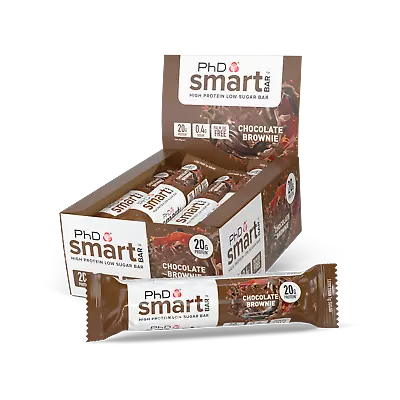 PhD Nutrition Smart Bar Protein Snack With Low Sugar Various Flavours 64g 12pk • £11.50