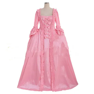 18th Century Marie Antoinette Colonial Pink Gown Dress Costume Sack Back Gown • $112