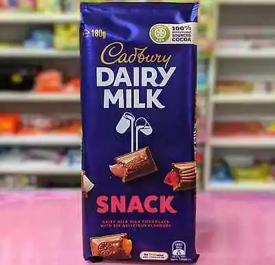 Cadbury Dairy Milk Snack 180g Australian Import Chocolate Coconut Caramel Pine • £7.99