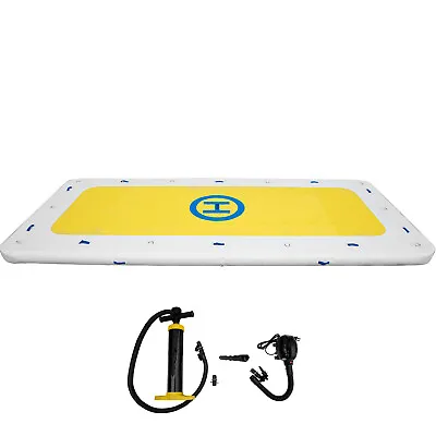 VEVOR Inflatable Dock Platform PVC Floating Dock 12 X 6 Ft 3-5 Person W/2 Pumps • $288.99