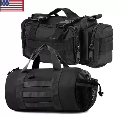 Military Tactical Molle Large Duffle Bag Travel Sport Handbag Waterproof Tote • $18.99