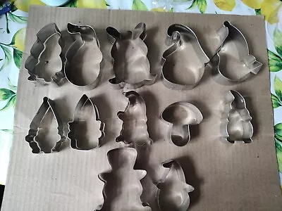 Lot Of 12 Aluminum Metal Cookie Cutters. • $12