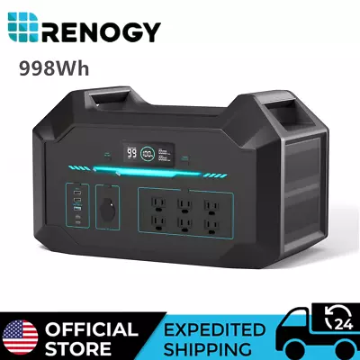 Renogy 998Wh Portable Power Station Solar Generator Lithium Battery 2100W Max RV • $1099.99