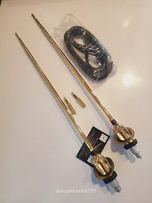 1964 Impala 24kt Gold Plated Antennas W/ Cable & Mast Extensions • $350